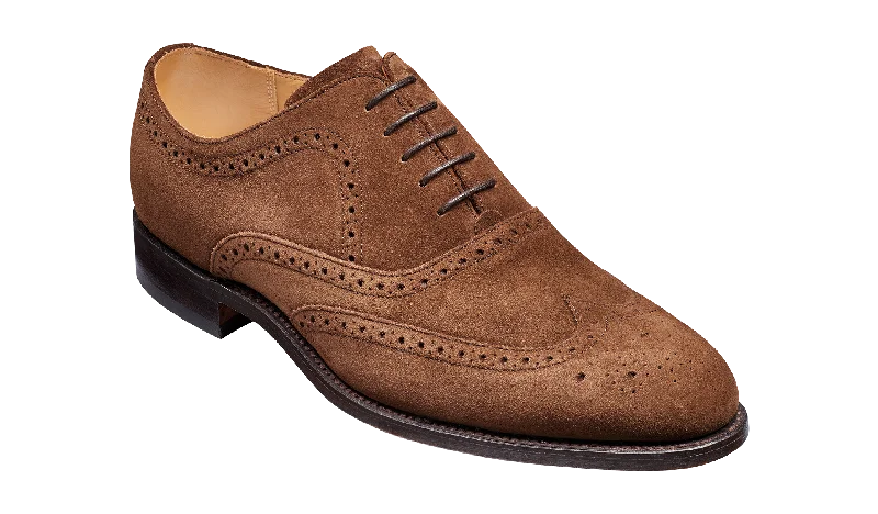Men's Oxford shoes with a buckle closure and a pointed toeHampstead - Castagnia Suede Men's Oxford shoes with a buckle closure and a pointed toeHampstead - Castagnia Suede