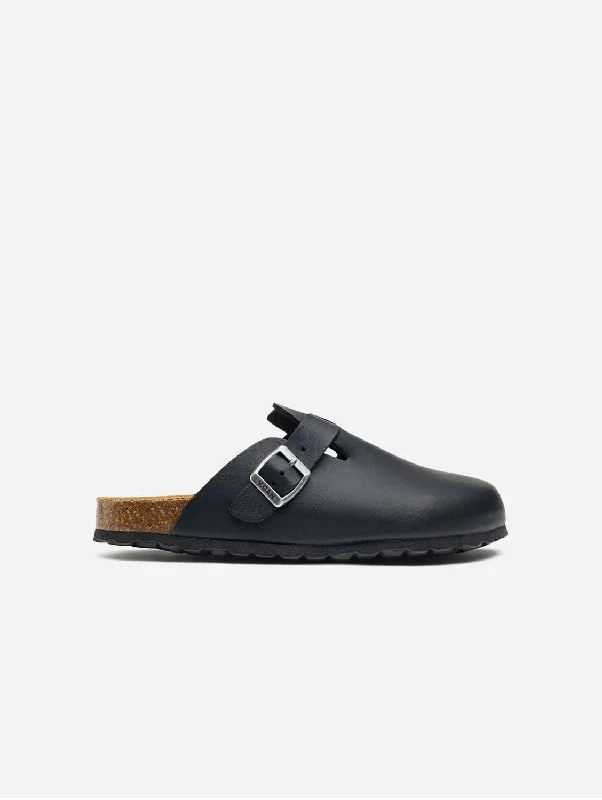 Men's sandals in a neutral color like black or brownTaro Comfort Men's Vegan Footbed Slippers | Black Men's sandals in a neutral color like black or brownTaro Comfort Men's Vegan Footbed Slippers | Black