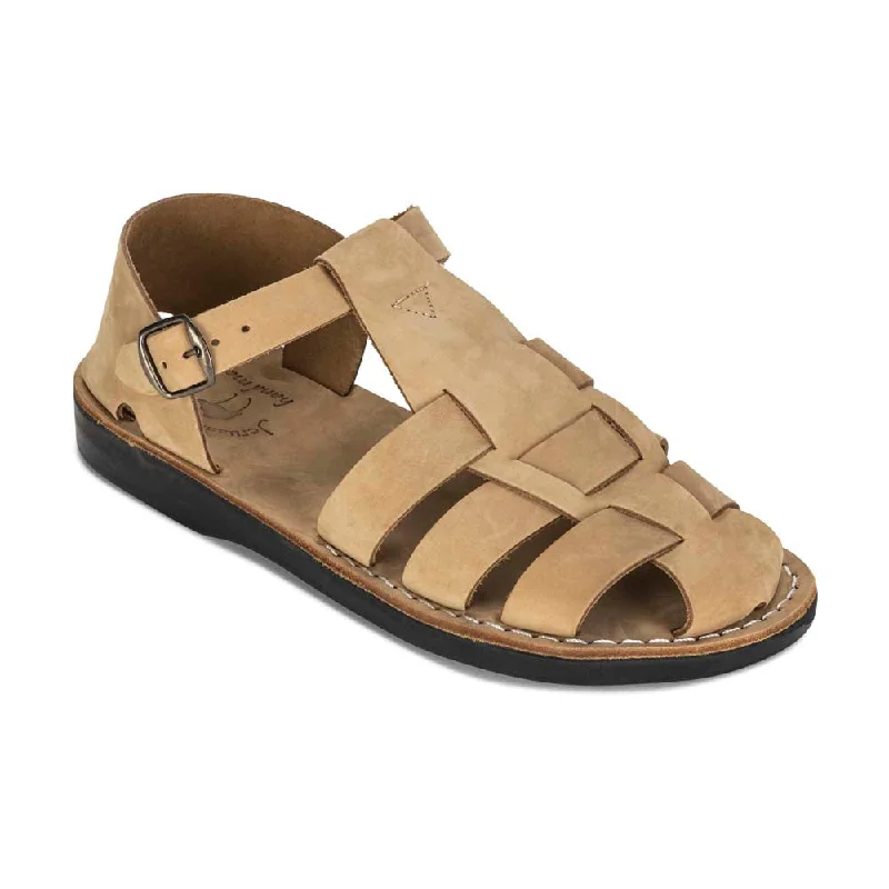 Men's sandals with a padded heelDaniel - Leather Fisherman Sport Sandal | Yellow Nubuck Men's sandals with a padded heelDaniel - Leather Fisherman Sport Sandal | Yellow Nubuck