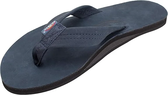 Men's sandals with a buckle closureRainbow Men's Black Leather Sandals Premier Single Layer - Black Men's sandals with a buckle closureRainbow Men's Black Leather Sandals Premier Single Layer - Black