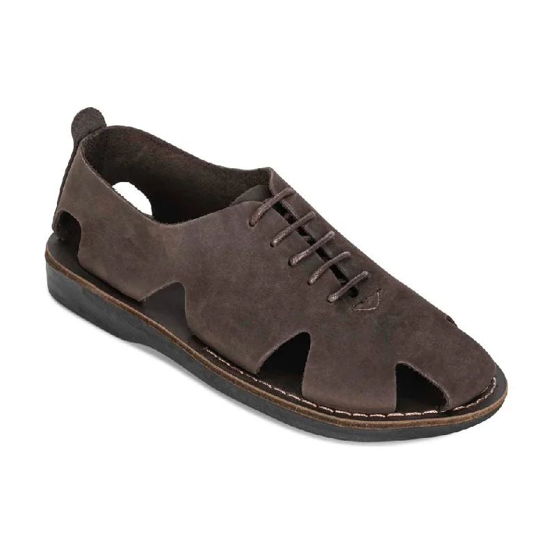 Men's sandals with a leather lining for comfortRiver - Leather Lace-Up Sandal | Brown Nubuck Men's sandals with a leather lining for comfortRiver - Leather Lace-Up Sandal | Brown Nubuck