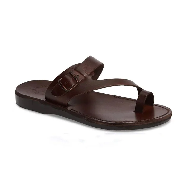 Men's sandals with a shock - absorbing insoleAbner - Leather Metal Buckle Sandal | Brown Men's sandals with a shock - absorbing insoleAbner - Leather Metal Buckle Sandal | Brown