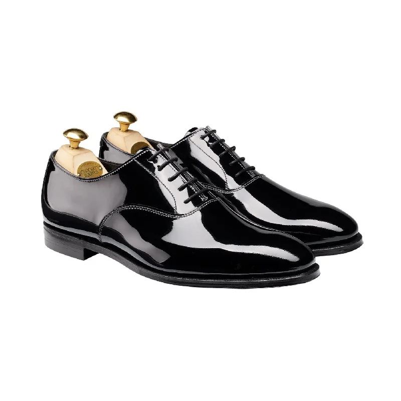 Men's Oxford shoes with a smooth leather upper and a leather soleOverton Black Patent Men's Oxford shoes with a smooth leather upper and a leather soleOverton Black Patent