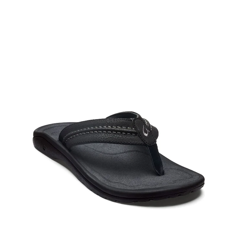 Men's sandals with a padded heelMen's Shoes OluKai HOKUA Water Resistant Flip Flop Sandals 10161-4042 BLACK Men's sandals with a padded heelMen's Shoes OluKai HOKUA Water Resistant Flip Flop Sandals 10161-4042 BLACK