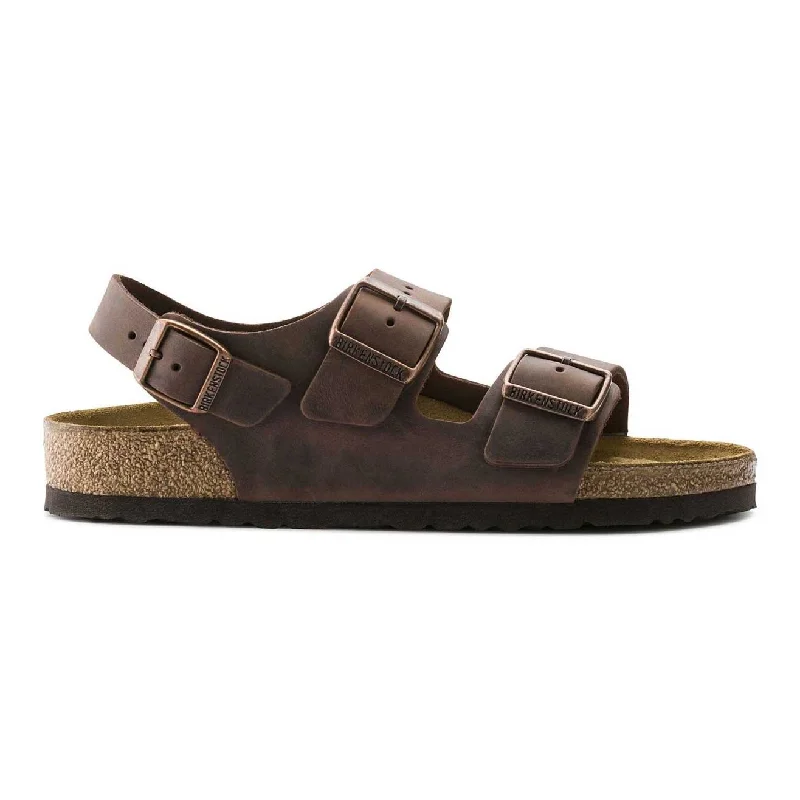 Men's sandals with a removable insole for cleaningBirkenstock Men's Milano Oiled Habana Men's sandals with a removable insole for cleaningBirkenstock Men's Milano Oiled Habana