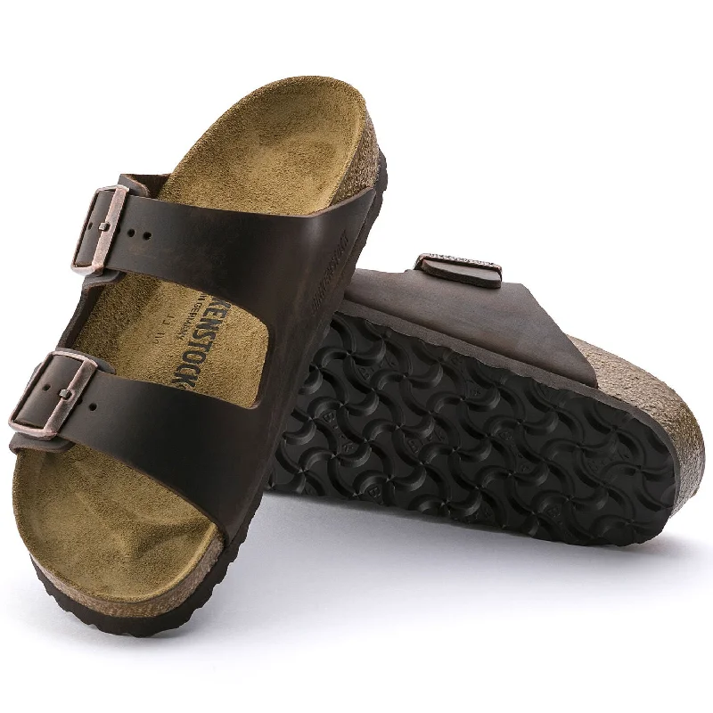 Men's sandals with a stretchy strap for a better fitBirkenstock - Arizona Oiled Leather Habana 0052531 Men's sandals with a stretchy strap for a better fitBirkenstock - Arizona Oiled Leather Habana 0052531