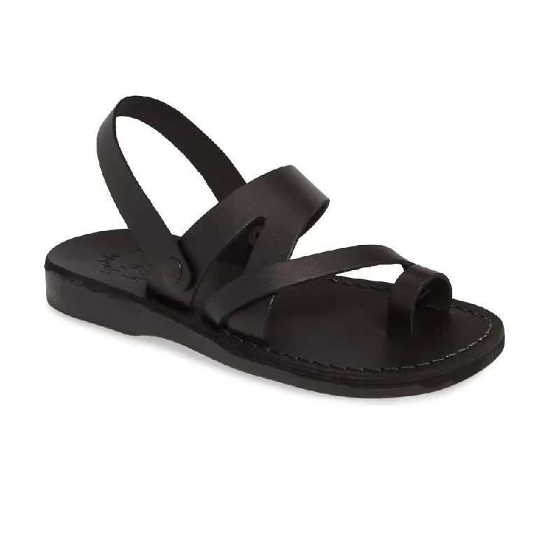 Men's sandals with a contrast stitching detailBenjamin - Leather Slingback Sandal | Black Men's sandals with a contrast stitching detailBenjamin - Leather Slingback Sandal | Black