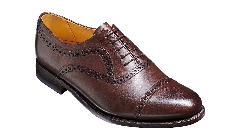 Men's Oxford shoes with a decorative inlay on the toeSouthampton - Dark Walnut Calf Men's Oxford shoes with a decorative inlay on the toeSouthampton - Dark Walnut Calf
