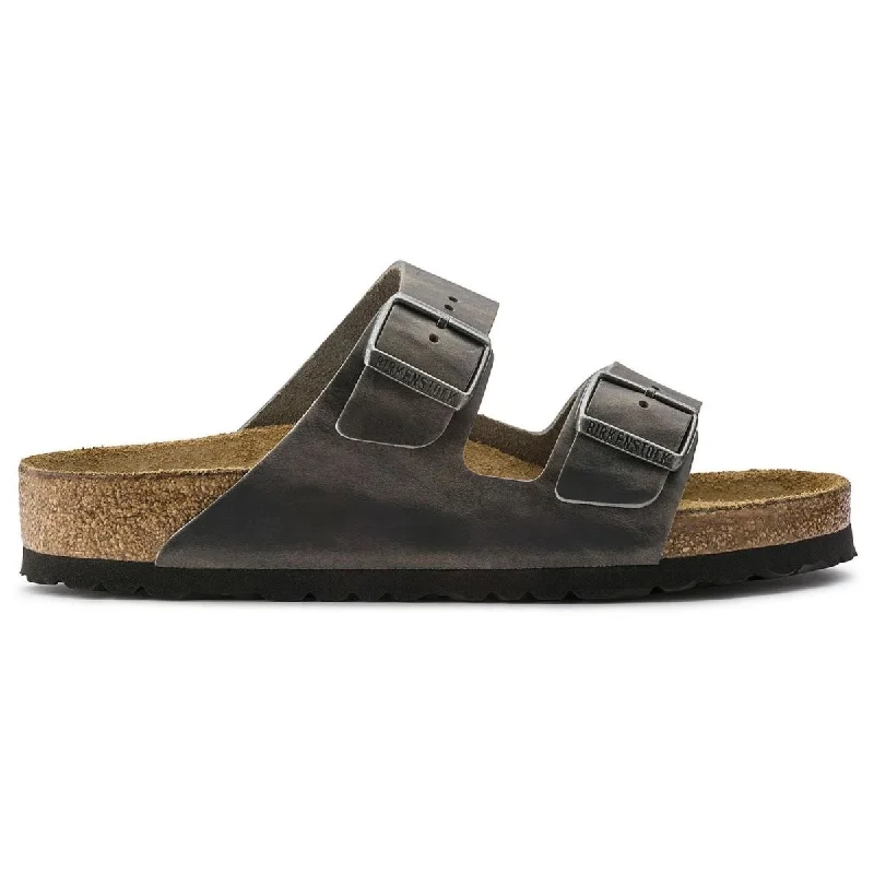 Men's sandals with a removable insole for cleaningBirkenstock Men's Arizona Soft Footbed Iron Oiled Leather Men's sandals with a removable insole for cleaningBirkenstock Men's Arizona Soft Footbed Iron Oiled Leather