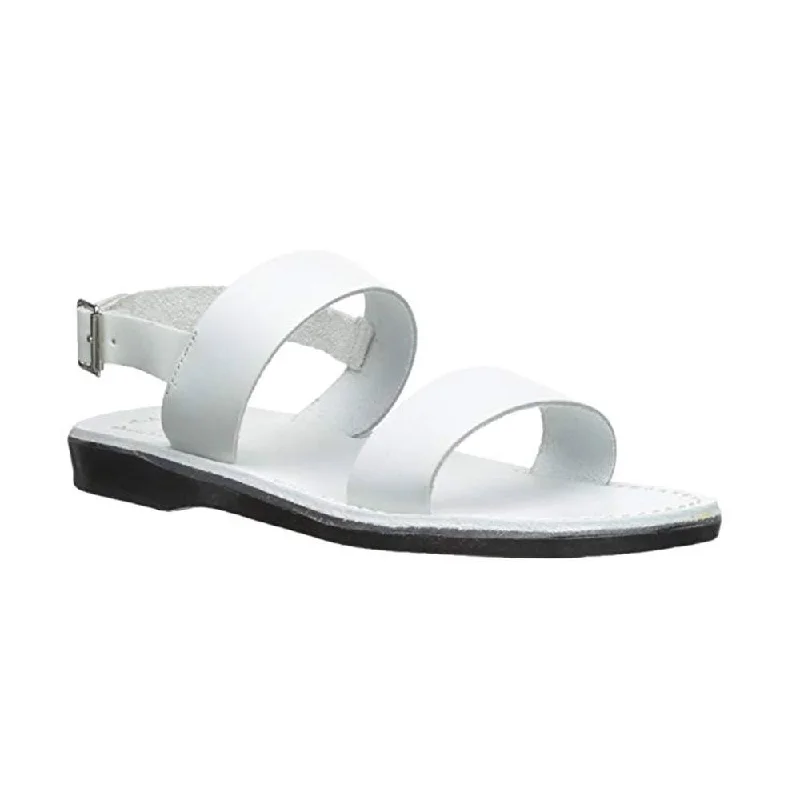 Men's sandals with a flexible sole for easy movementGolan - Leather Two Strap Sandal | White Men's sandals with a flexible sole for easy movementGolan - Leather Two Strap Sandal | White
