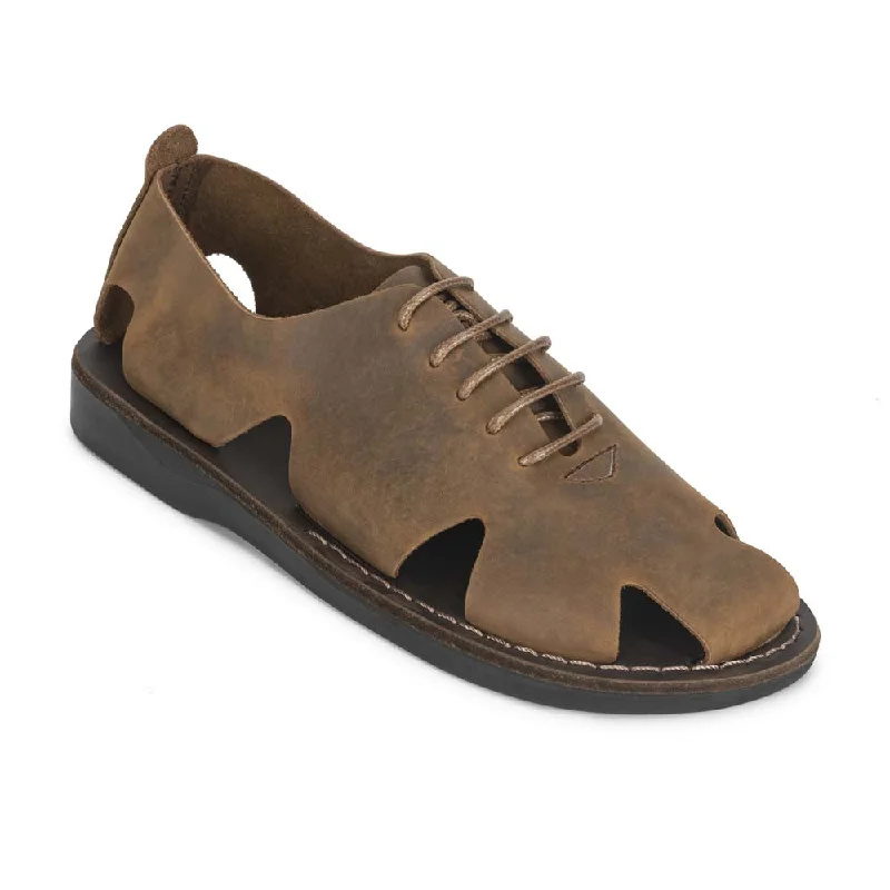 Waterproof men's sandals for water activitiesRiver - Leather Lace-Up Sandal | Oiled Brown Waterproof men's sandals for water activitiesRiver - Leather Lace-Up Sandal | Oiled Brown