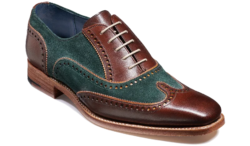 Men's Oxford shoes with a leather lining for breathabilitySpencer - Walnut Calf / Green Suede Men's Oxford shoes with a leather lining for breathabilitySpencer - Walnut Calf / Green Suede
