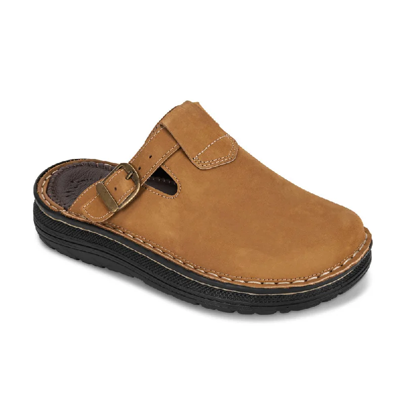 Men's sandals with a durable outer soleSawyer - Leather Clog-Toe Sandal | Tan Nubuck Men's sandals with a durable outer soleSawyer - Leather Clog-Toe Sandal | Tan Nubuck