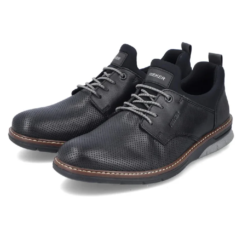 Men's Oxford shoes with a double - buckle strapRieker Dustin 50 Black Leather Oxford (Men's) Men's Oxford shoes with a double - buckle strapRieker Dustin 50 Black Leather Oxford (Men's)