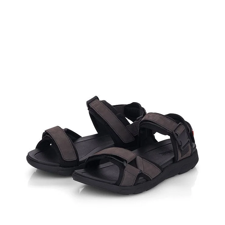 Men's sandals with a buckle closure20803-45 Granite/Black Sporty