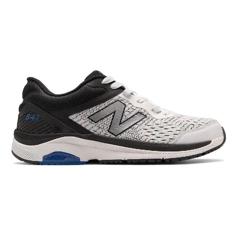Men's Oxford shoes with a decorative inlay on the toeNew Balace Men's MW847LW4 White/Black/Blue Men's Oxford shoes with a decorative inlay on the toeNew Balace Men's MW847LW4 White/Black/Blue