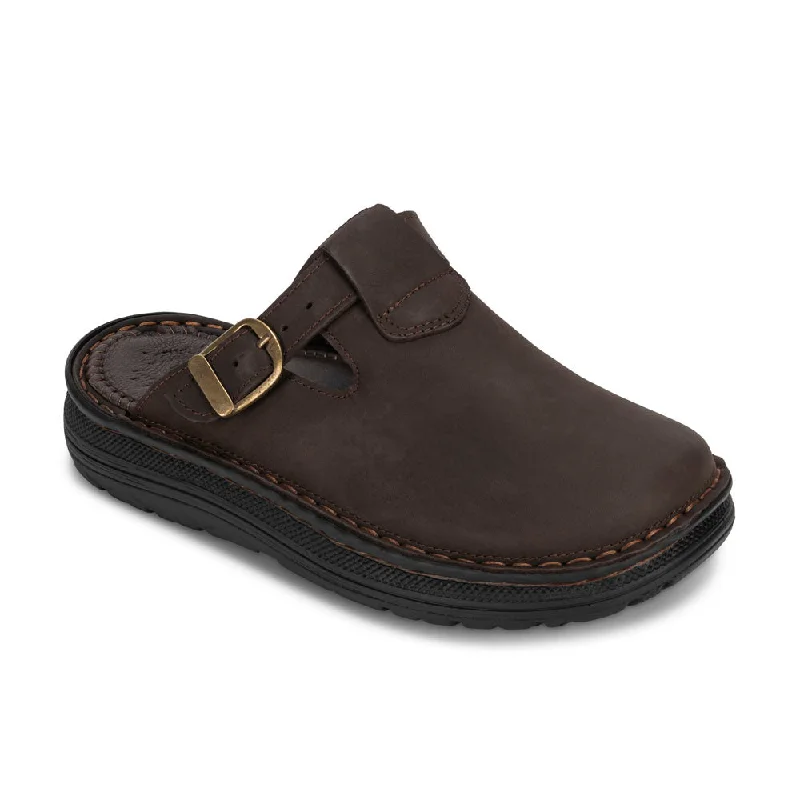 Men's sandals with a pointed toe for a stylish lookSawyer - Leather Clog-Toe Sandal | Brown Nubuck Men's sandals with a pointed toe for a stylish lookSawyer - Leather Clog-Toe Sandal | Brown Nubuck