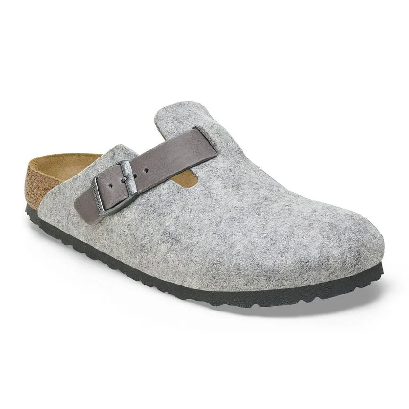 Men's sandals with a stretchy strap for a better fitBoston Felt Leather Regular (Light Grey) Men's sandals with a stretchy strap for a better fitBoston Felt Leather Regular (Light Grey)