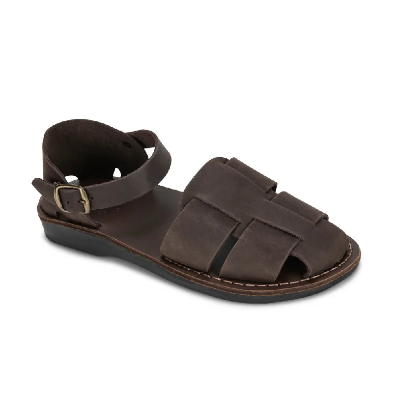 Men's sandals with a durable outer soleGemma - Leather Adjustable Strap Sandal | Brown Nubuck Men's sandals with a durable outer soleGemma - Leather Adjustable Strap Sandal | Brown Nubuck