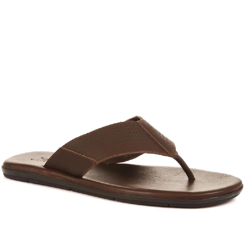 Men's sandals with a stretchy strap for a better fitEmmett Leather Toe Post Sandals - EMMETT / 318 612 Men's sandals with a stretchy strap for a better fitEmmett Leather Toe Post Sandals - EMMETT / 318 612