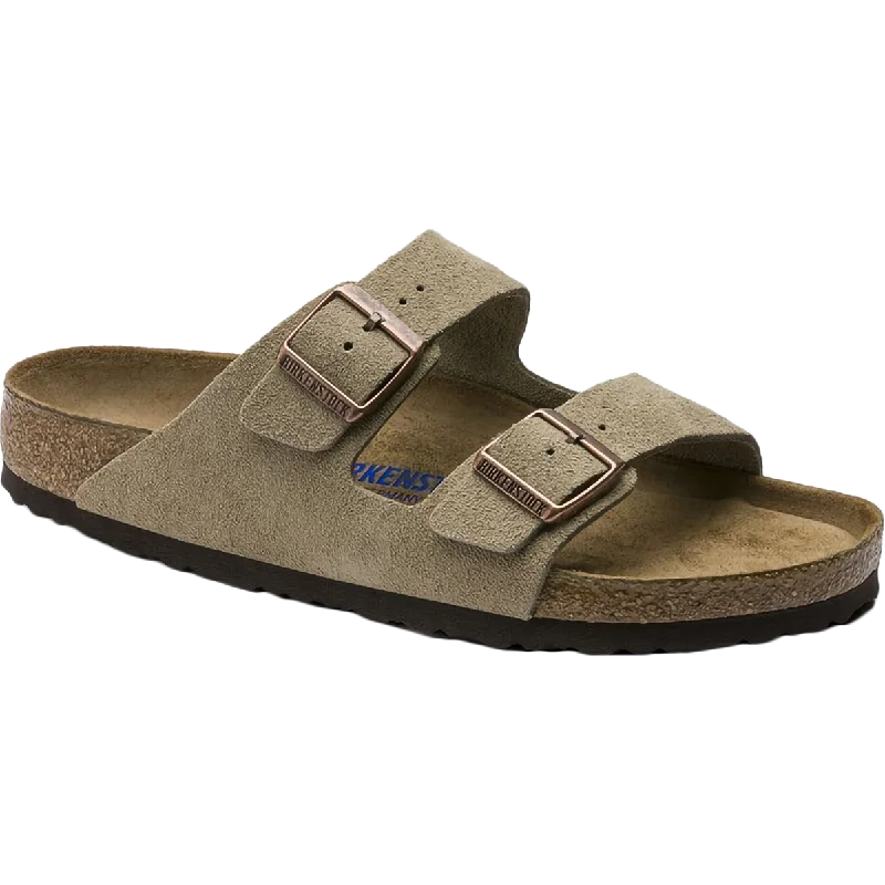 Men's sandals in a neutral color like black or brownWomen's Arizona Soft Footbed