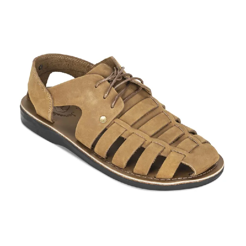 Waterproof men's sandals for water activitiesElliot - Leather Riverside Explorer Sandal | Tan Nubuck Waterproof men's sandals for water activitiesElliot - Leather Riverside Explorer Sandal | Tan Nubuck