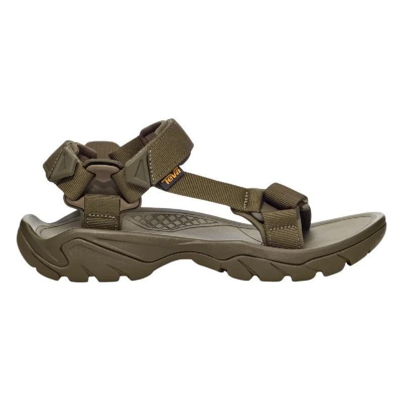 Men's sandals with a perforated leather upper for ventilationTeva Men's Terra Fi 5 Universal Olive Men's sandals with a perforated leather upper for ventilationTeva Men's Terra Fi 5 Universal Olive