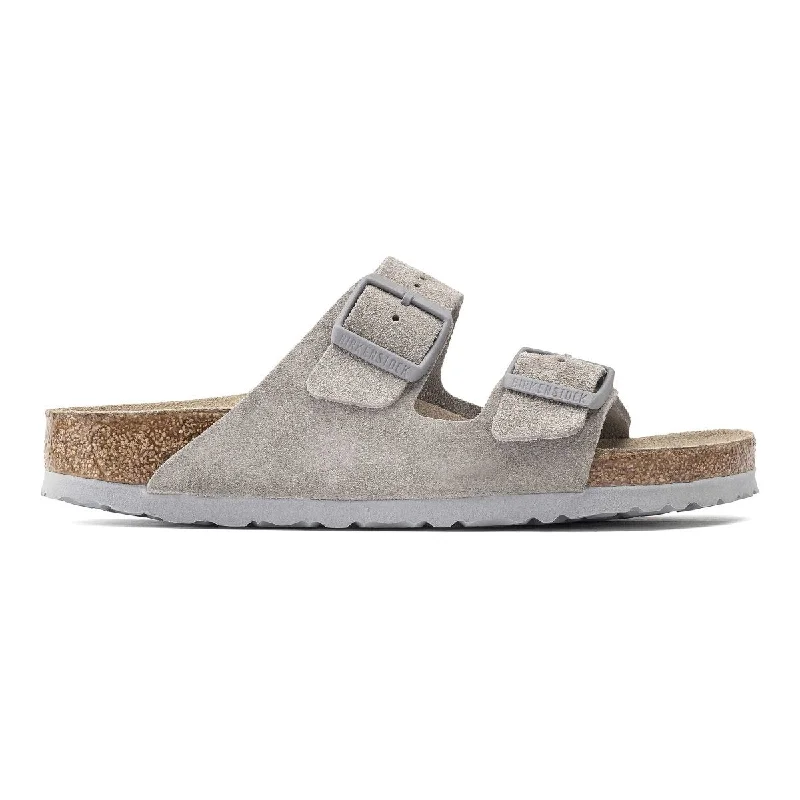 Men's sandals with a removable insole for cleaningBirkenstock Men's Arizona Soft Footbed Stone Suede Men's sandals with a removable insole for cleaningBirkenstock Men's Arizona Soft Footbed Stone Suede