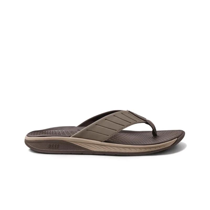 Men's sandals with a perforated leather upper for ventilationReef Men's The Deckhand - Java Men's sandals with a perforated leather upper for ventilationReef Men's The Deckhand - Java