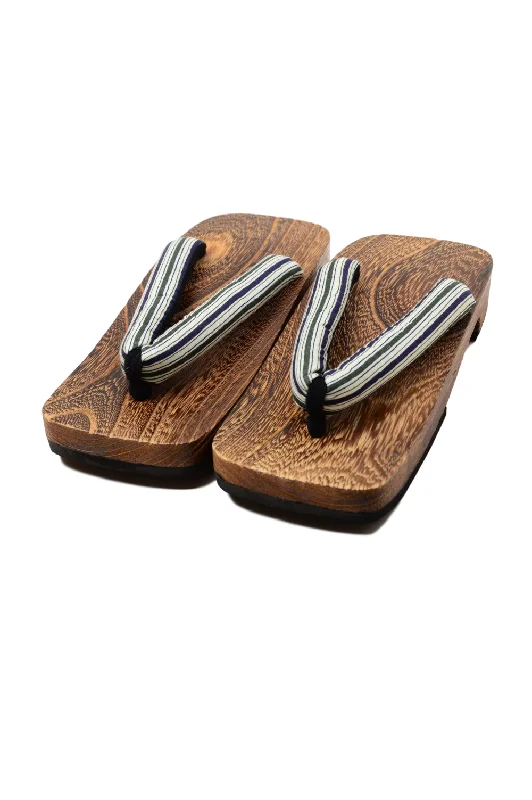 Men's sandals with a contrast stitching detailMen Geta : Large / L-24
