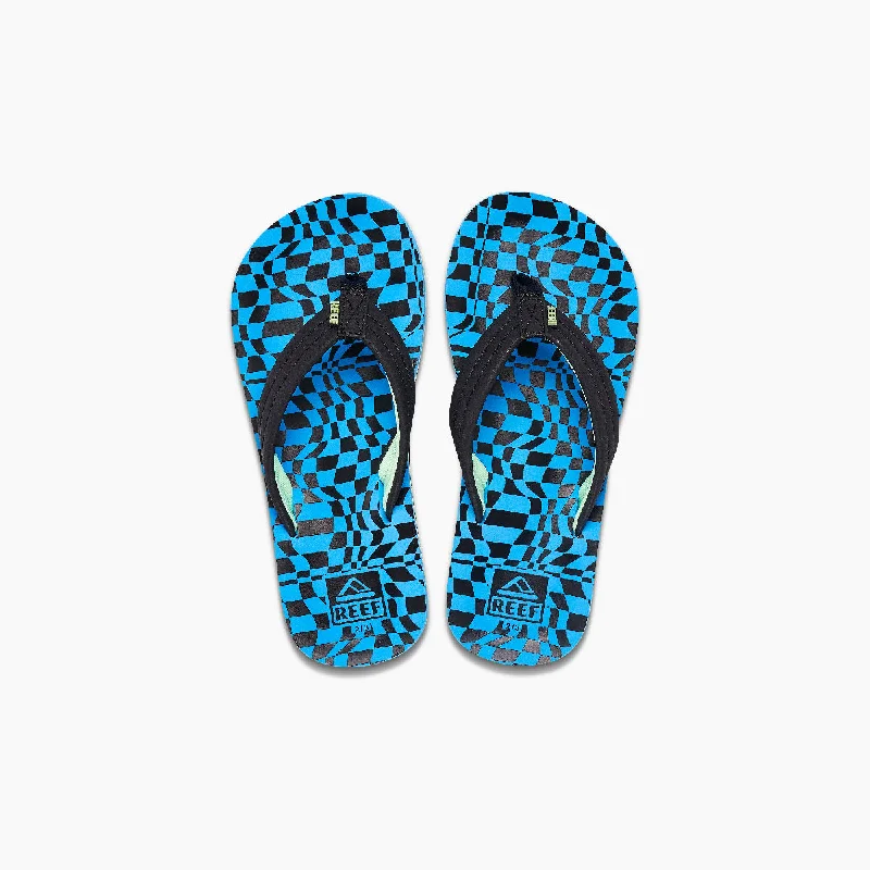 Men's sandals with a contrast stitching detailBoys' Reef Youth Ahi Swell Checkers Sandals Men's sandals with a contrast stitching detailBoys' Reef Youth Ahi Swell Checkers Sandals