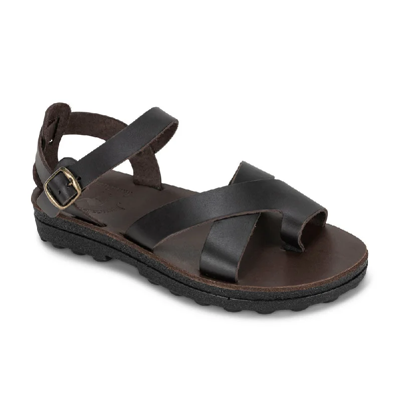 Men's sandals with a durable outer soleTovah - Molded Crossover Strap Sandal | Brown Men's sandals with a durable outer soleTovah - Molded Crossover Strap Sandal | Brown