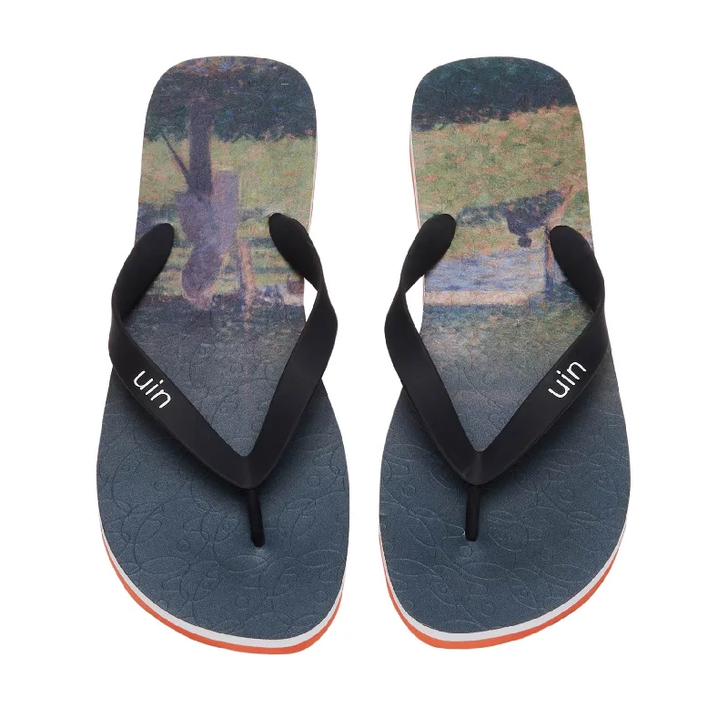Men's sandals with a contrast stitching detailGeorges Seurat Study for La Grande Jatte Blanes Men Men's sandals with a contrast stitching detailGeorges Seurat Study for La Grande Jatte Blanes Men