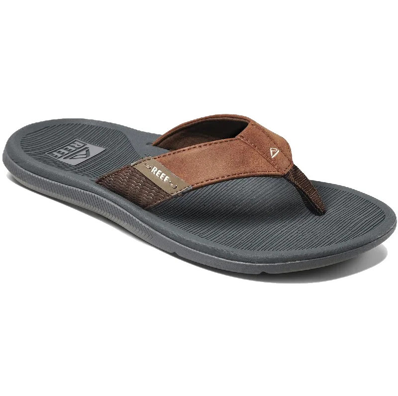 Men's sandals with a pointed toe for a stylish lookReef Santa Ana Men's Sandals - Grey Tan Brown Men's sandals with a pointed toe for a stylish lookReef Santa Ana Men's Sandals - Grey Tan Brown