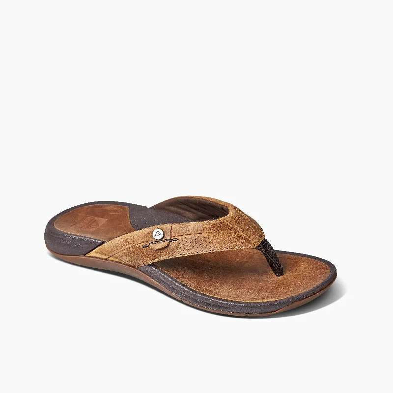 Men's sandals with a wide strap for supportReef Pacific LE Leather Mens Sandal - Java Brown Men's sandals with a wide strap for supportReef Pacific LE Leather Mens Sandal - Java Brown
