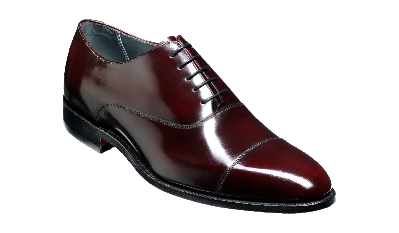 Men's Oxford shoes with a wingtip design and leather soleWinsford - Burgundy Hi-Shine Men's Oxford shoes with a wingtip design and leather soleWinsford - Burgundy Hi-Shine
