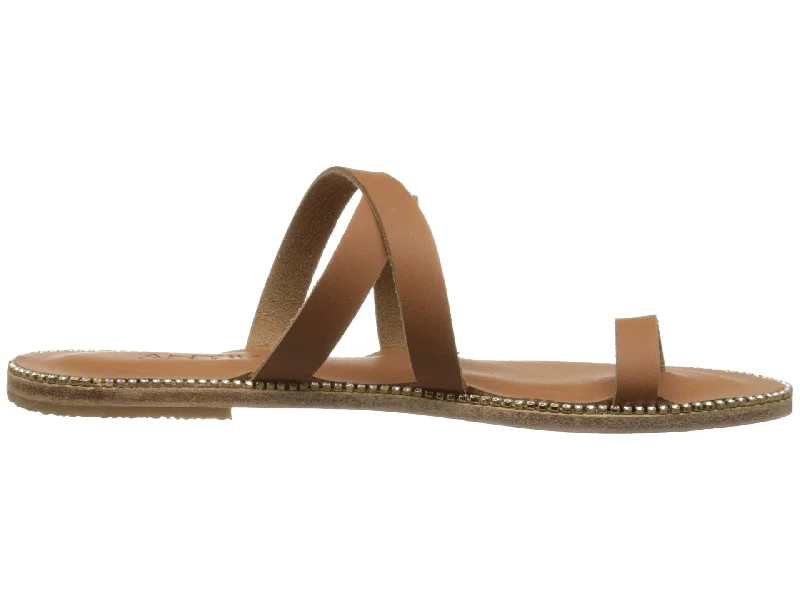 Men's sandals with a wide strap for supportSunset Blvd - Leather Toe Loop With Swarovski crystals | Tan Men's sandals with a wide strap for supportSunset Blvd - Leather Toe Loop With Swarovski crystals | Tan