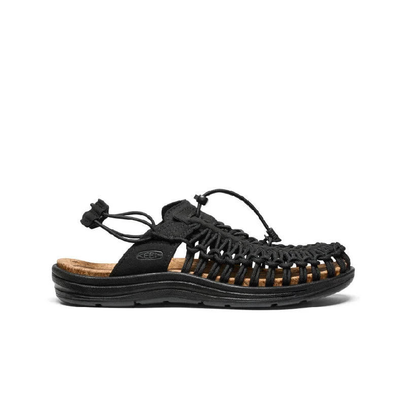 Men's sandals with a leather lining for comfortAll Gender UNEEK II Convertible | Black/Black Men's sandals with a leather lining for comfortAll Gender UNEEK II Convertible | Black/Black