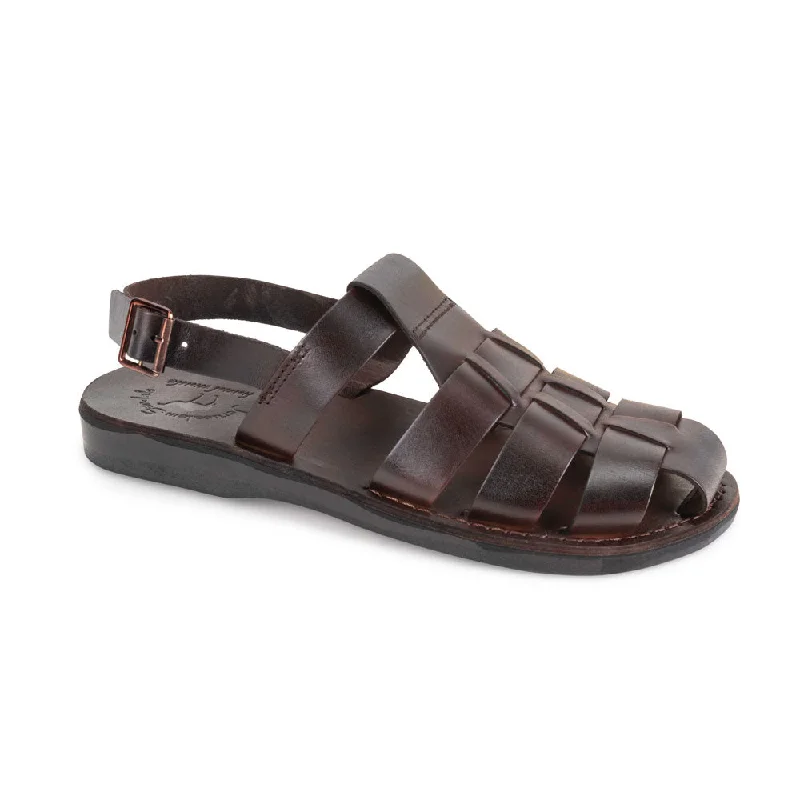Men's sandals with a contrast stitching detailMichael - Slingback Leather Fisherman Sandal | Brown Men's sandals with a contrast stitching detailMichael - Slingback Leather Fisherman Sandal | Brown