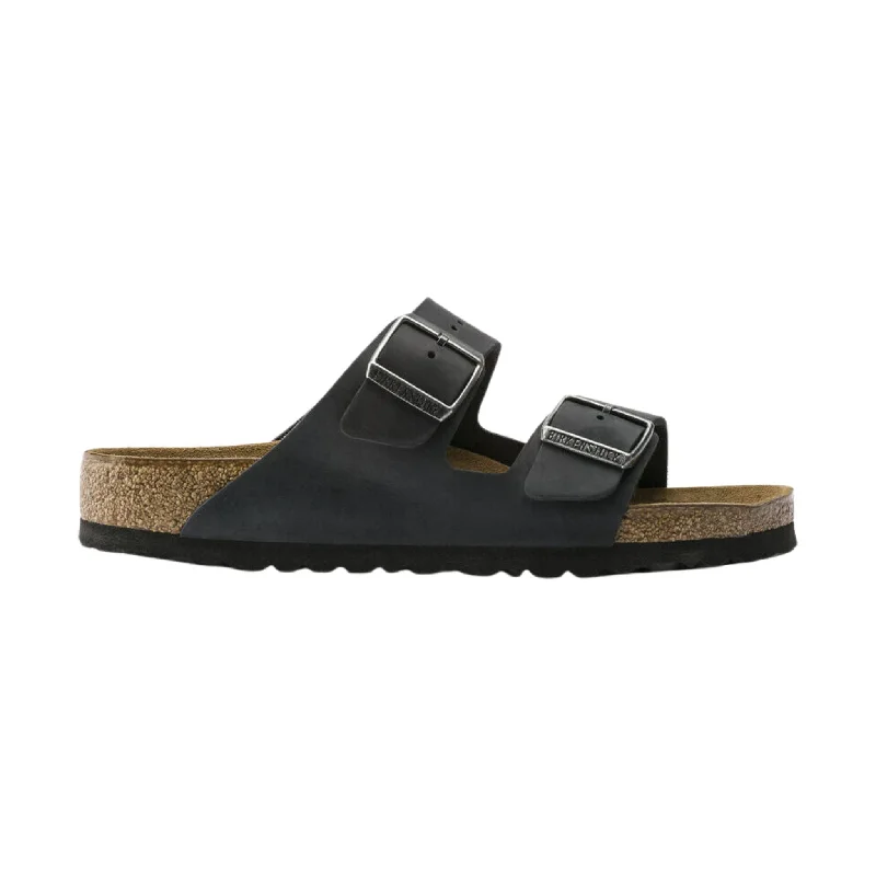 Men's sandals with a leather lining for comfortBrikenstock Arizona Soft Footbed Sandal - Oiled Leather Black Men's sandals with a leather lining for comfortBrikenstock Arizona Soft Footbed Sandal - Oiled Leather Black