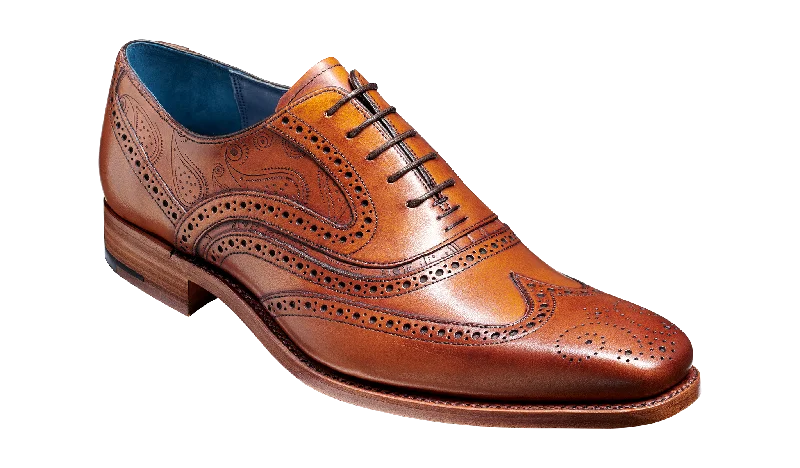 Men's Oxford shoes with a decorative inlay on the toeMcClean - Antique Rosewood Paisley Men's Oxford shoes with a decorative inlay on the toeMcClean - Antique Rosewood Paisley