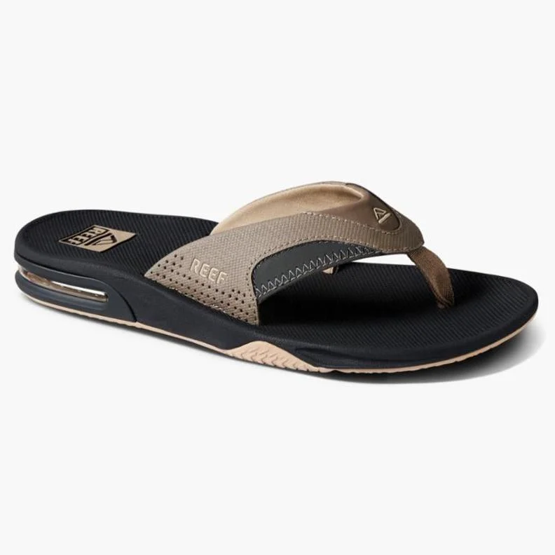 Men's sandals with a leather lining for comfortReef Fanning Sandals bottle opener - Fossil Raven Men's sandals with a leather lining for comfortReef Fanning Sandals bottle opener - Fossil Raven