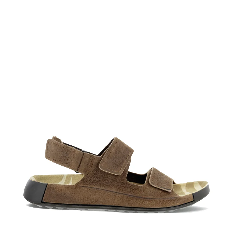 Men's sandals with a padded heelEcco Men's Cozmo Flat 3 Adjustable Strap Sandal in Cocoa Brown Men's sandals with a padded heelEcco Men's Cozmo Flat 3 Adjustable Strap Sandal in Cocoa Brown