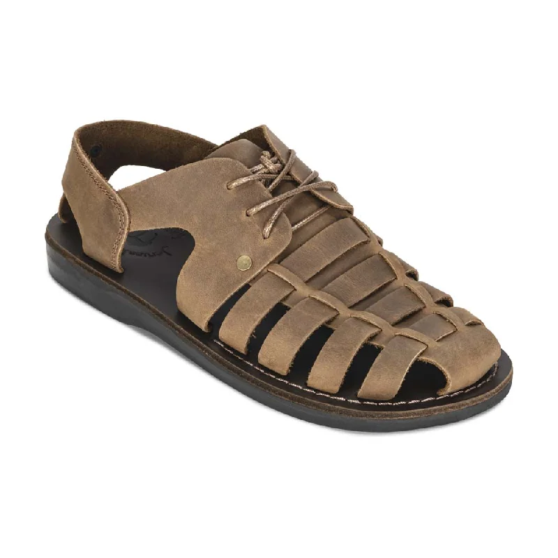 Men's leather sandals with an adjustable strapElliot - Leather Riverside Explorer Sandal | Oiled Brown Men's leather sandals with an adjustable strapElliot - Leather Riverside Explorer Sandal | Oiled Brown