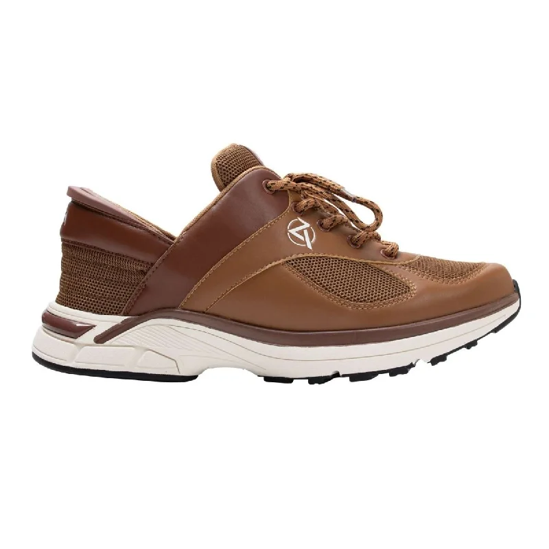 Men's Oxfords with a perforated leather strap for ventilationZeba Men's Brown Leather and Mesh Slip On Men's Oxfords with a perforated leather strap for ventilationZeba Men's Brown Leather and Mesh Slip On