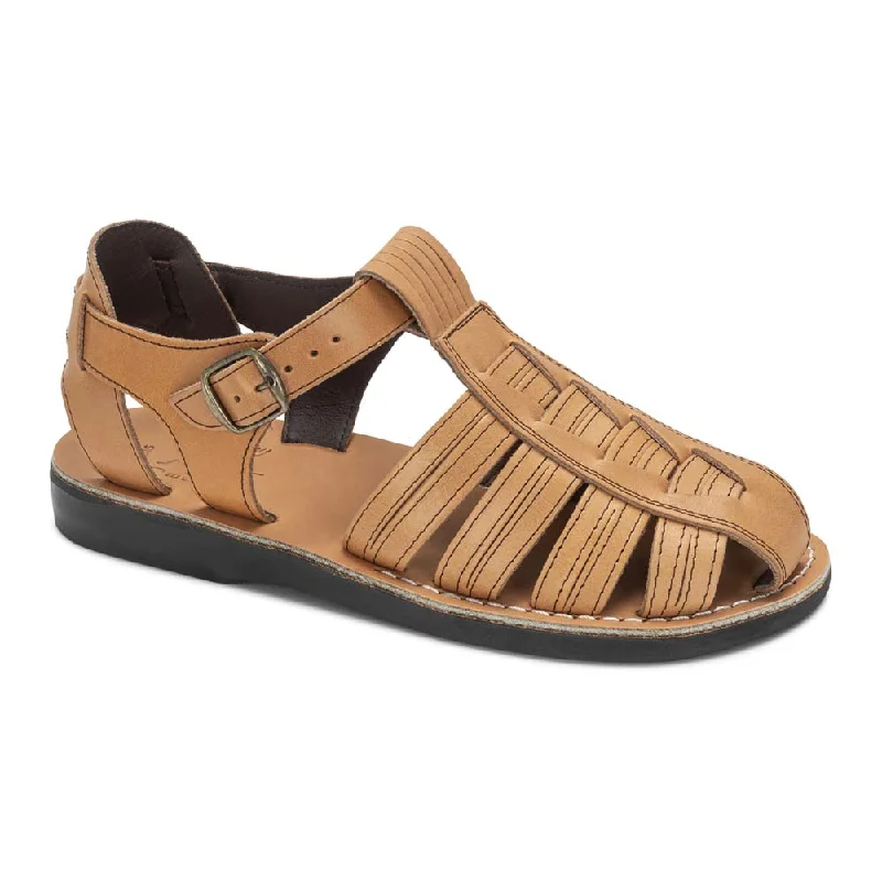 Men's sandals with a removable insole for cleaningBarak - Leather Closed Toe Sandal | Tan Men's sandals with a removable insole for cleaningBarak - Leather Closed Toe Sandal | Tan