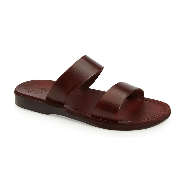 Flip - flop style men's sandals for beach wearAviv - Leather Double Strap Sandal | Brown Flip - flop style men's sandals for beach wearAviv - Leather Double Strap Sandal | Brown