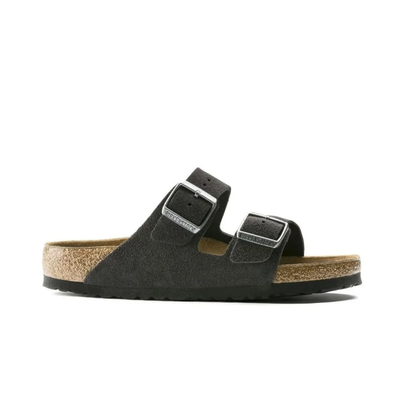 Men's sandals with a perforated leather upper for ventilationBirkenstock Arizona Soft Footbed - Velvet Gray Suede Men's sandals with a perforated leather upper for ventilationBirkenstock Arizona Soft Footbed - Velvet Gray Suede