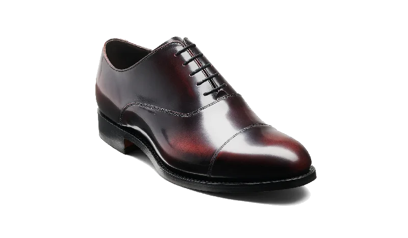 Men's leather Oxford shoes with a plain toeWarnford - Burgundy Polish