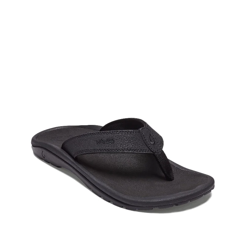 Men's sandals in a neutral color like black or brownMen's Shoes OluKai OHANA Water Resistant Sandals 10110A-4040 BLACK / BLACK Men's sandals in a neutral color like black or brownMen's Shoes OluKai OHANA Water Resistant Sandals 10110A-4040 BLACK / BLACK